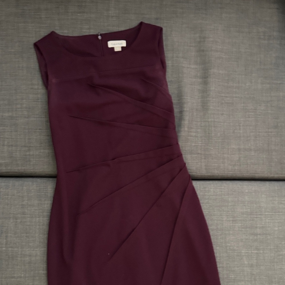 Calvin Klein Women's Deep Purple Midi Dress
